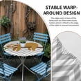 thumbnail image 4 of Cartoon Sloth Tree Branch Round Fitted Tablecloth with Elastic Edge,Waterproof Table Cloth Fits Tables Up to 55"-60",Wipeable Washable Table Cover for Indoor Outdoor,Gray Chevron Stripe Animal, 4 of 9