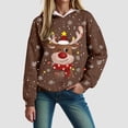 thumbnail image 2 of Futezty Christmas Sweatshirts for Women Novelty Funny Santa Xmas Tree Graphic Pullover Tops Loose Casual Fleece Shirts, 2 of 6