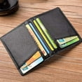 thumbnail image 6 of Slim Wallet, Minimalist Wallet, Premium Leather RFID Blocking Front Pocket Wallets with 8 Card Slots and 2 ID Window, Black, 6 of 7
