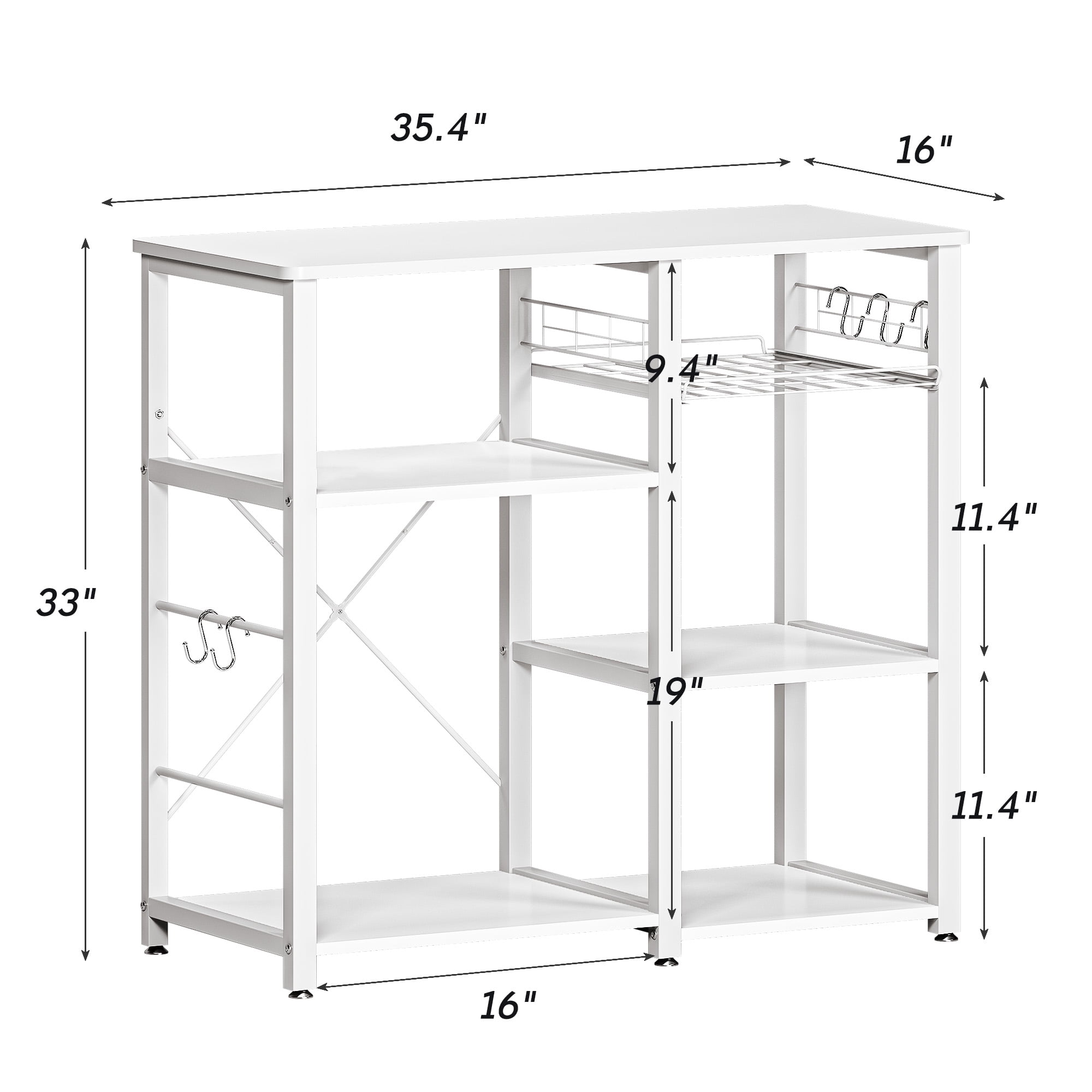 SogesPower 33"H Space-Saving and Multifunctional Kitchen Organizer