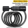 thumbnail image 2 of Bike Locks,Lock -theft Coiled Cable Lock Ebike Coiled Cable Lock 5 Resettable Combination Lock Cable Combination Lock Cable 5 Lock -theft Coiled Lock Huiop Lock, 2 of 7