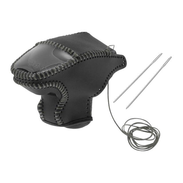 Cubierta de pomo de cambio antideslizante Unique Bargains para Dodge Charger Challenger 2015-2023 Negro Gris Cuero Sintético