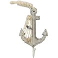 thumbnail image 1 of Hampton Nautical 7" Decoration Wooden Whitewashed Decorative Anchor with Hook, 1 of 5