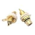 thumbnail image 4 of Panel Mount Gold-Plated RCA Female Plug Jack- Audio Socket 3.5mm AV-Plugs, 4 of 12