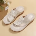 thumbnail image 6 of NOKIO Women's Summer Toe Wedge And T Shaped Oversized Beach Sandals And Slippers Women's Comfortable Arch Support Summer Orthotic Flip Flops Sandals, 6 of 7