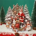 thumbnail image 2 of 3D Pop-Up Christmas Card – Holiday Greeting Card with Snowy Village, Santa & Tree, Keepsake Display for Friends, Family & New Year Wishes, 2 of 4
