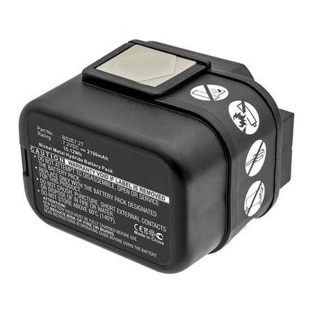 

Synergy Digital Power Tool Battery Compatible with Milwaukee BS2E7.2T Power Tool (Ni-MH 7.2V 2100mAh) Ultra High Capacity Replacement for Atlas Copco Battery