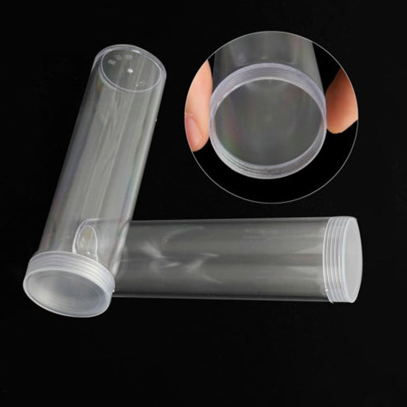 25mm Coin tubes White Plastic 10pcs Quarter Dollar Storage Accessories 