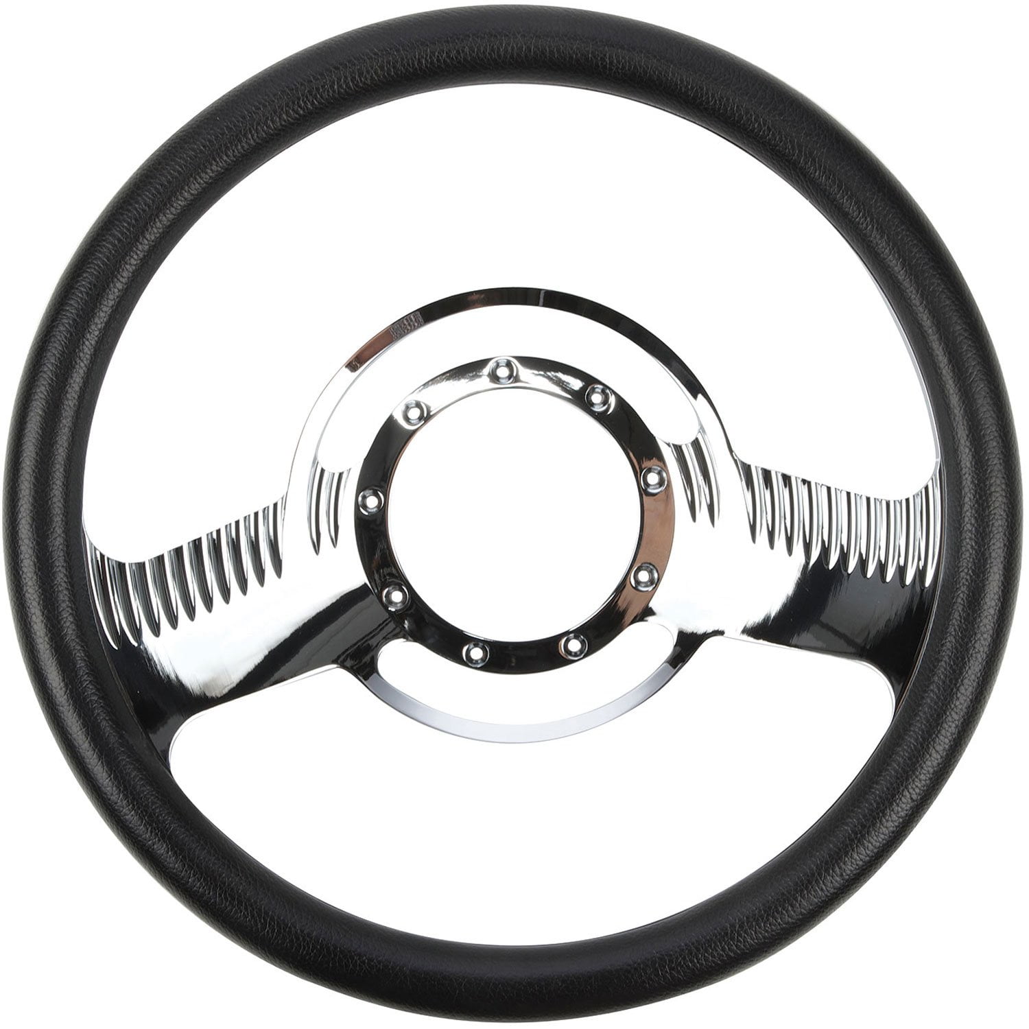 JEGS 70420 ChromePlated Billet Aluminum 14'' Steering Wheel