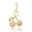 Golden, variant on Cherry Bag Charm Keychain – Gold Resin Fruit Pendant for Handbags, Purses & Backpacks