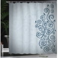 thumbnail image 3 of Ambesonne Ornamental Shower Curtain, Floral Swirls Ivy Ombre, 69"Wx84"L, Pale Grey, 3 of 4