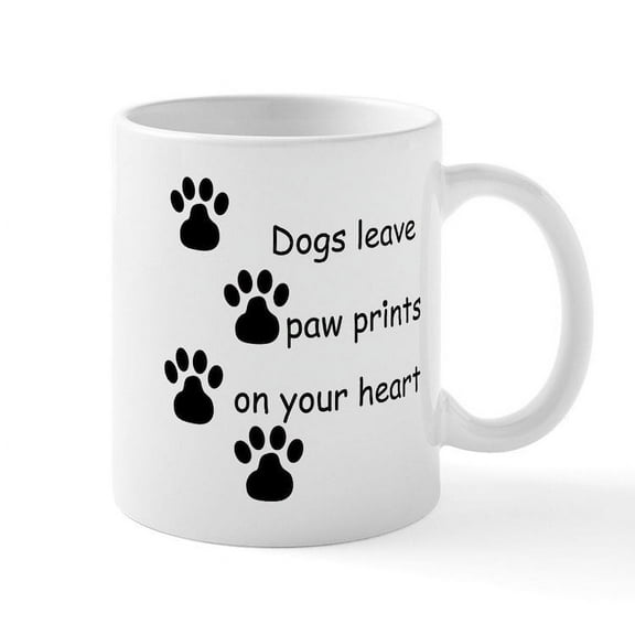 CafePress - Dog Prints Mug - 11 oz Ceramic Mug - Novelty Coffee Tea Cup