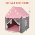 thumbnail image 2 of Gymax Kids Playhouse Tent Large Castle Fairy Tent Gift w/Star Lights Mat Pink, 2 of 9