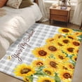 thumbnail image 4 of Yellow Sunflowers Area Rugs 3'x5', Washable Small Throw Rugs for Living Room Bedroom, Summer Floral Elegant Pastoral Checkered Indoor Outdoor Rug Non-Slip Low Pile Carpet Runner Reversible Floor Mats, 4 of 8