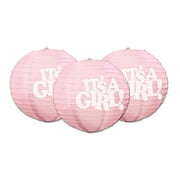 Beistle Pink It's A Girl Paper Lanterns (3 ct)