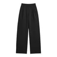 thumbnail image 6 of Favoffer Women Casual Yoga Jogger Pants Elastic Waist Stretchy Solid Color Slacks Relaxed Straight Leg Pants with Functional Pockets for Outdoor Daily, 6 of 8