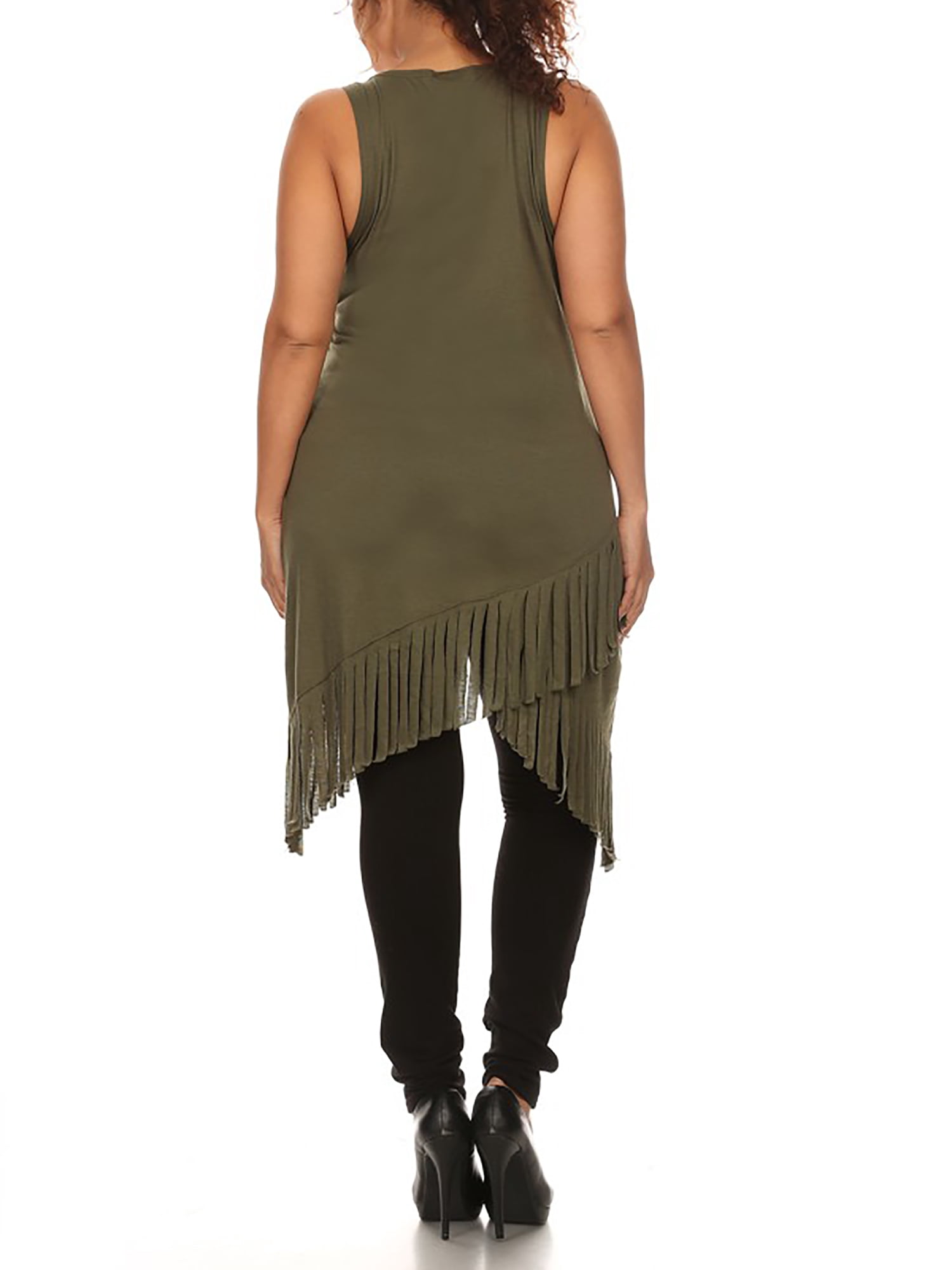 Ella Samani Women's Plus Size Fringe Hemline Dress