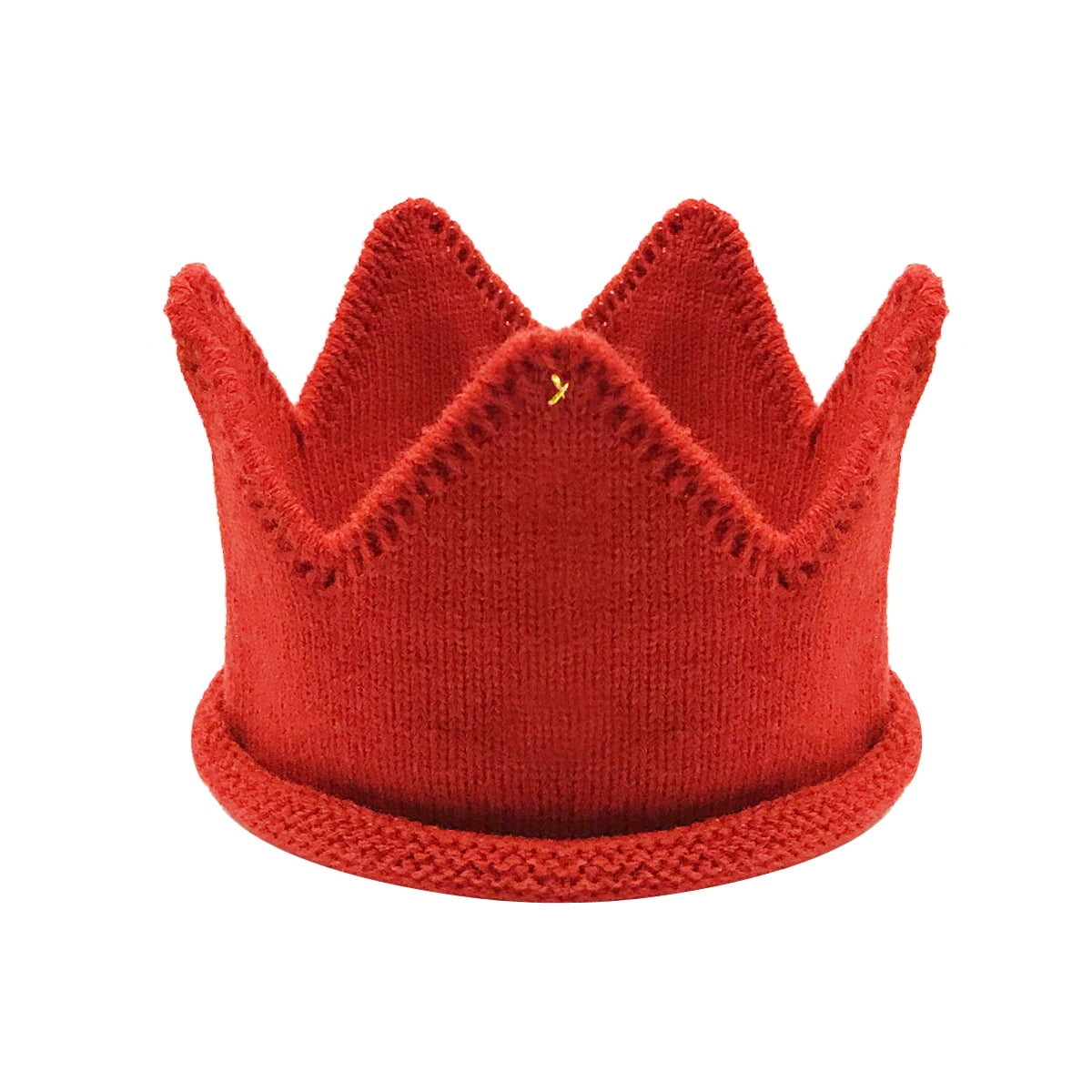 New Fashion Cute Baby Boys Girls Bright Color Crown Knit Headband Hat Great Gift 