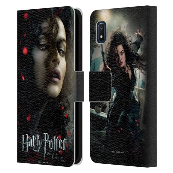 Head Case Designs Officially Licensed Harry Potter Deathly Hallows VIII Bellatrix Lestrange Leather Book Wallet Case Cover Compatible with Samsung Samsung Galaxy A10e (2019)
