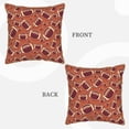 thumbnail image 3 of Xecao American Football1 Print Soft Velvet Decorative Throw Pillow Covers, Square Cushion Cases for Bed, Sofa, Living Room, Car, and Indoor Outdoor Use-20"x20", 3 of 8