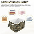 thumbnail image 6 of Yayeee Collapsible Cube Storage Bin with Lid Fabric Closet Decorative Basket with Handles, Golden Elegance, 6 of 7