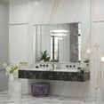 thumbnail image 3 of Tetote  Modern Metal Frame Wall Mounted Bathroom Vanity Mirror 48x36 - Silver, 3 of 6