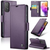 CaseMe Leather For Samsung Galaxy A73 5G Wallet Case with RFID Blocking, For Samsung Galaxy A73 5G Case Wallet for Women Men Card Holder Magnetic Clasp Kickstand Folio Case for Samsung Galaxy A73 5G