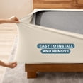 thumbnail image 3 of Bare Home Box Spring Cover - Microfiber - 4-Way Stretch (Queen, Sand), 3 of 6