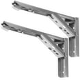 thumbnail image 1 of Miangastore Angle Bracket Silver 2Pcs Right Angle 7.66X1.26X4.44in, 1 of 9