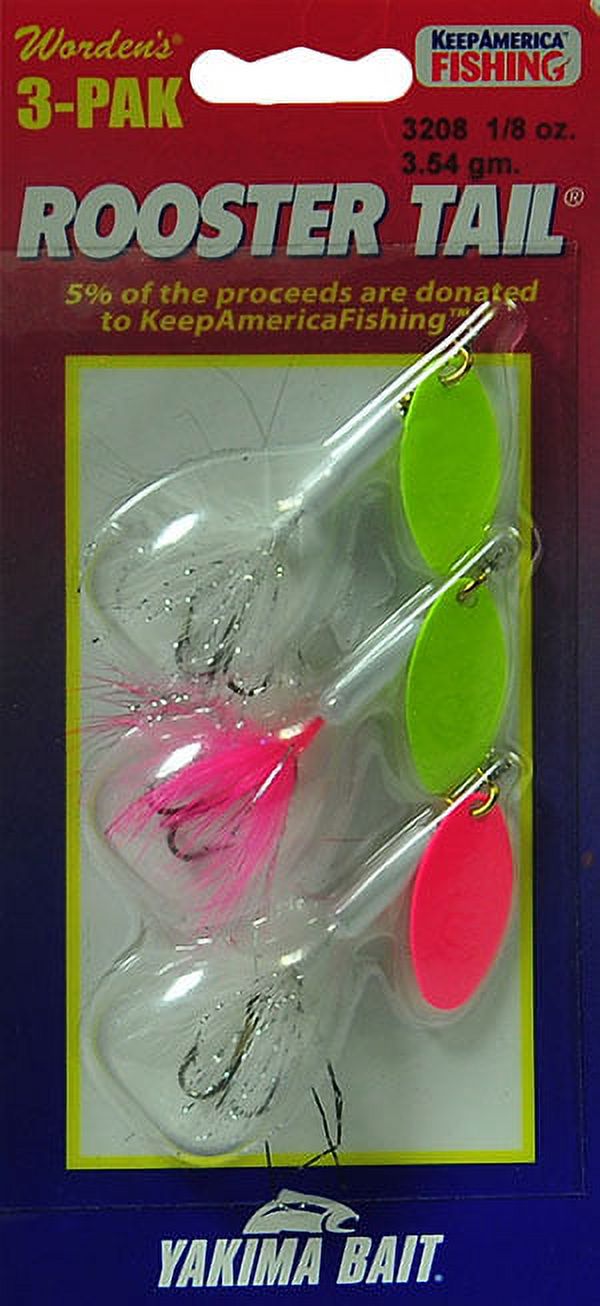 Rooster Tail Spinners, 3pk, Assortment S097