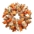 thumbnail image 4 of Corona de otoño para colgar en pared, adorno rústico con lazo, corona artificial para el Día de Acción de , decoración para cafetería,, 4 of 8