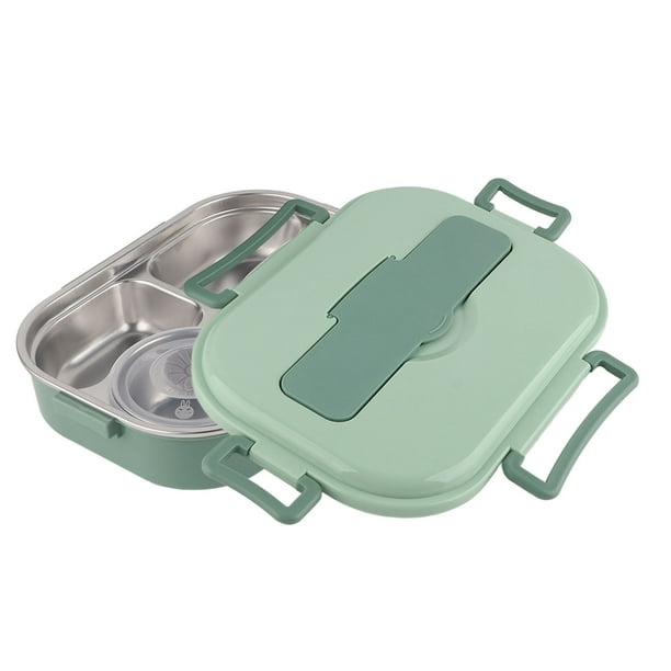 Fiambrera De Acero Inoxidable Para Niños Adultos, Fiambreras De 1500 Ml Con 4 Compartimentos, Fiambreras Para Niños Para La Escuela, Fiambrera Bento Que Incluye Cuenco De Sopa,