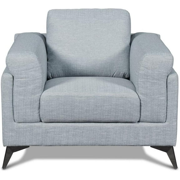 New Classic Furniture Donovan Wood/Fabric Upholstered Accent Chair in Dawn Blue