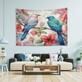 thumbnail image 7 of FREEAMG Birds Flowers Tapestry Hippie Wall Hanging Tapestries Aesthetic Decorative for Living Room Bedroom Ceiling 60x51In, 7 of 7