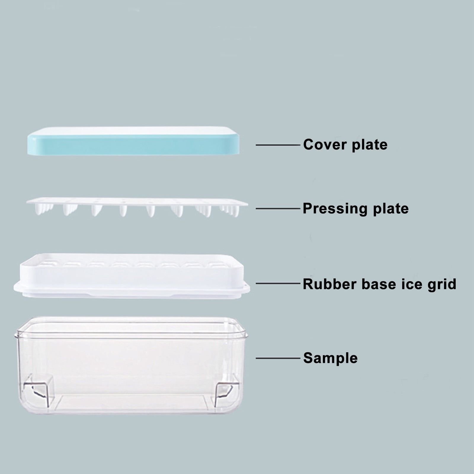 Clearance! JMYHOAM Ice Tray Silicone Ice Box Ice Cubes Household Ice Maker Refrigerator Freezer Ice Cubes Box Ice Maker