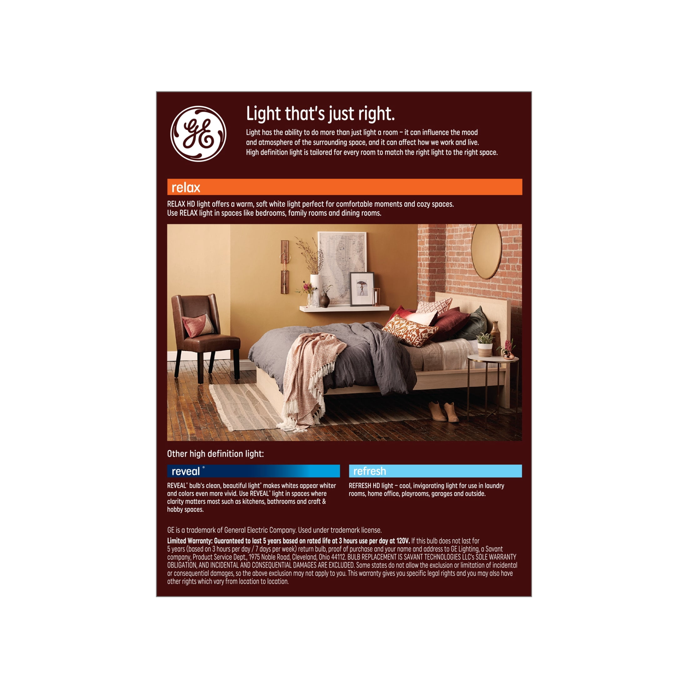 (3 pack) GE Relax HD LED Light Bulbs, 75 Watt, Soft White, A19 Bulbs, 4pk