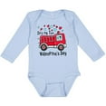 thumbnail image 3 of Inktastic It's My 1st Valentine's Day Fire Truck with Cute Dalmatian Boys or Girls Long Sleeve Baby Bodysuit, 3 of 5