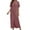 Pink, variant on Plus Size Dresses for Women Fashion Pocket Casual Loose Round-Neck Short Sleeve Long Dress Beach Party Dresses S-5XL