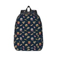 thumbnail image 2 of Rocae Fast Food for Durable Canvas Backpack Leisure Large Bag Travel Rucksack Multi-function Backpack, 2 of 8