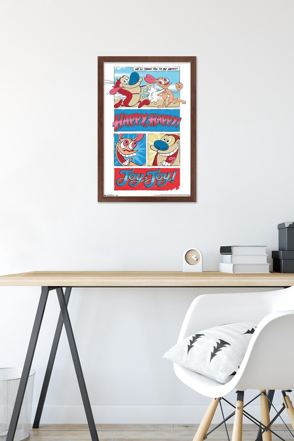 Nickelodeon Ren And Stimpy Wall Poster, 14.725" x 22.375", Framed