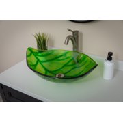 Green Leaf Shaped Vessel Sink