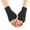 Black, variant on Fingerless Knit Gloves for Women, Heart Pattern Arm Warmers, Unisex Open Finger, Wrist Warmers for Cold Weather, Red