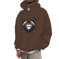 thumbnail image 1 of LUOGENLI Mens Hoodies Blanket Men's Hoodies & Sweatshirts Football Print Pullover Casual Loose Fit Hooded Sweatshirt for Autumn Winter Comfortable Streetwear Coffee Size L, 1 of 4