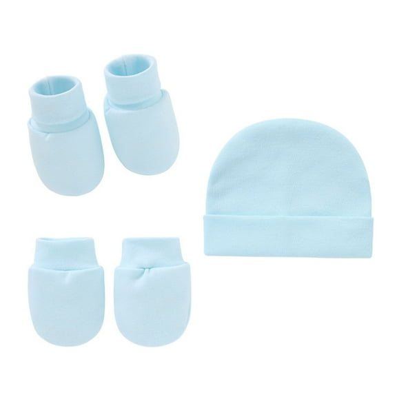 Mosey Newborn Hat Socks Gloves Set Anti-scratch Knit Elastic Soft Warm Photography Props Infant Accessory Baby Bonnet Beanie Gloves Socks Set