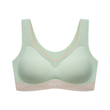 

Ruziyoog Cotton Underwear Women Sexy Top Bra Wire Free Underwears Base Vest Style Sports Lingerie Summer Clearance Green M