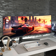CRUA 49 Curved Gaming Monitor | DQHD(5120 * 1440), 144Hz/165Hz, 1500R, 32:9, AMD FreeSync, 120% sRGB, Height Adjustable Ultra-Wide Computer Monitors, HDMI 2.1 & DP 1.4, Wall Mount Install- Black