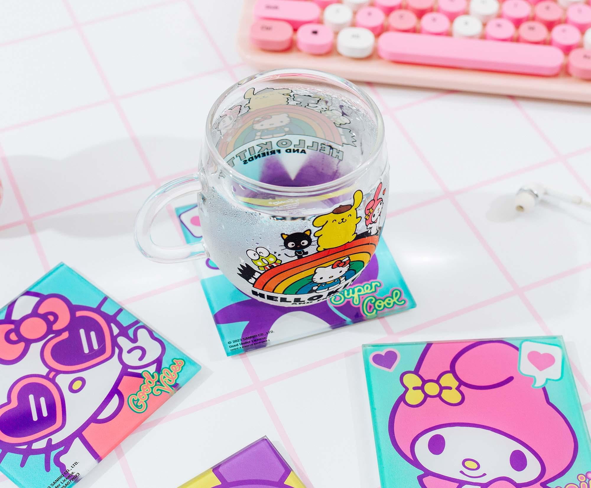Sanrio Hello Kitty and Friends Glass Coasters | Set of 4