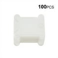 thumbnail image 1 of Embroidery Thread Winding Card Organizer Cross-stitch Line Thread Bobbin Plastic Card, White, 100pcs, 1 of 1
