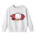 thumbnail image 2 of HAOTAGS Toddler Girls Boys Unisex Sweatshirts, Graphic Print Long Sleeve Crew Neck Casual Fall/Winter Pullover Top White 3 T, 2 of 7