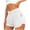 White, variant on Dagugfen Athletic Shorts for Women Elastic Waisted 3 Inch Inseam Sports Casual Outdoor Running Gym Workout Shorts